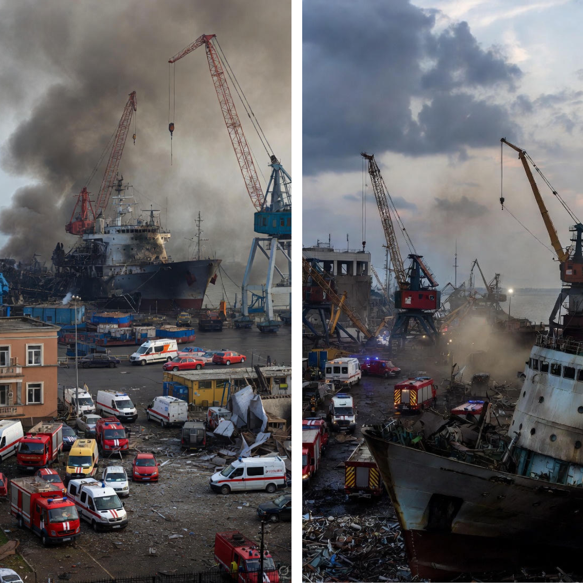 Russisk Angrep Rammer Odesa Igjen: Skip og Havn Skadet i Økende Konflikt